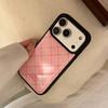 Funda para teléfono con estampado de cuadros rosas para iPhone 16, iPhone 17 y iPhone 17 Pro Max
