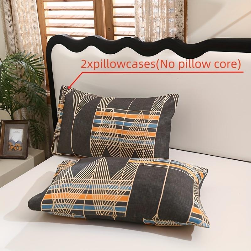 3pcs Polyester Printed Floral Soft Skin-Friendly Quilt Cover Three-Piece Set (One Quilt Cover Plus Two Pillowcases) Suitable