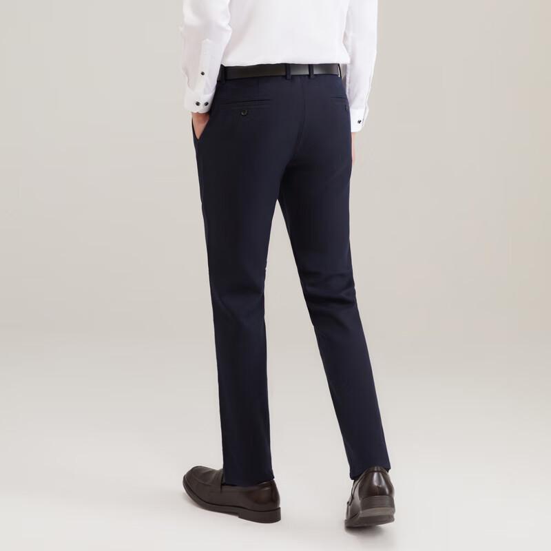 YOUNGOR Men's Business Casual Straight-Leg Cotton Blend Pants VCDP329979FWA