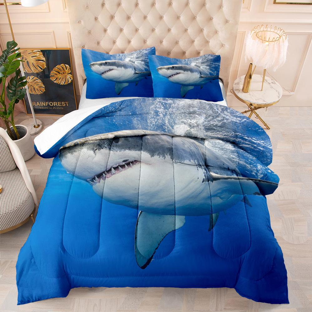 Digital Printing Animal Cat Wolf Elephant Series Three-Piece Bedding Printing