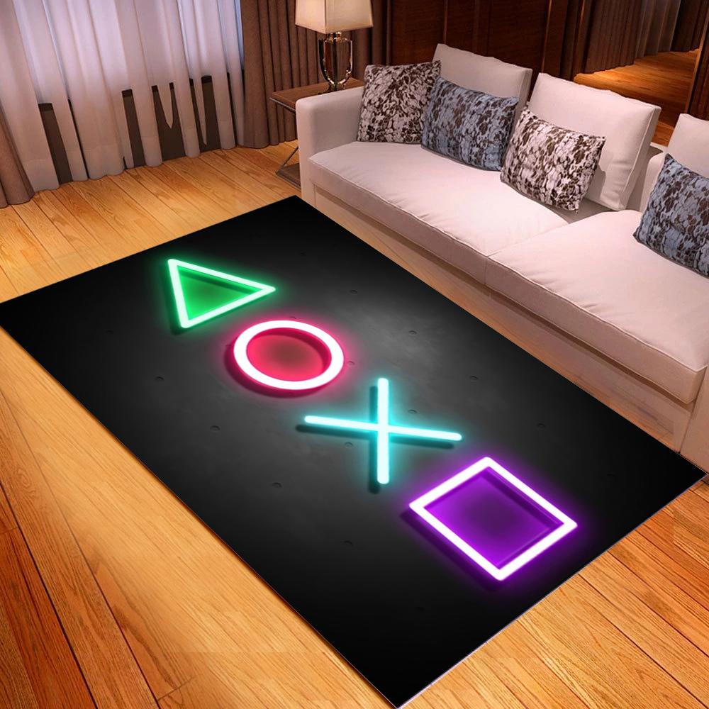 

Gamers Decorative floor MATS Neon gaming style Playroom decorative carpet Boy s Room Home Decor non-slip 40x120cm