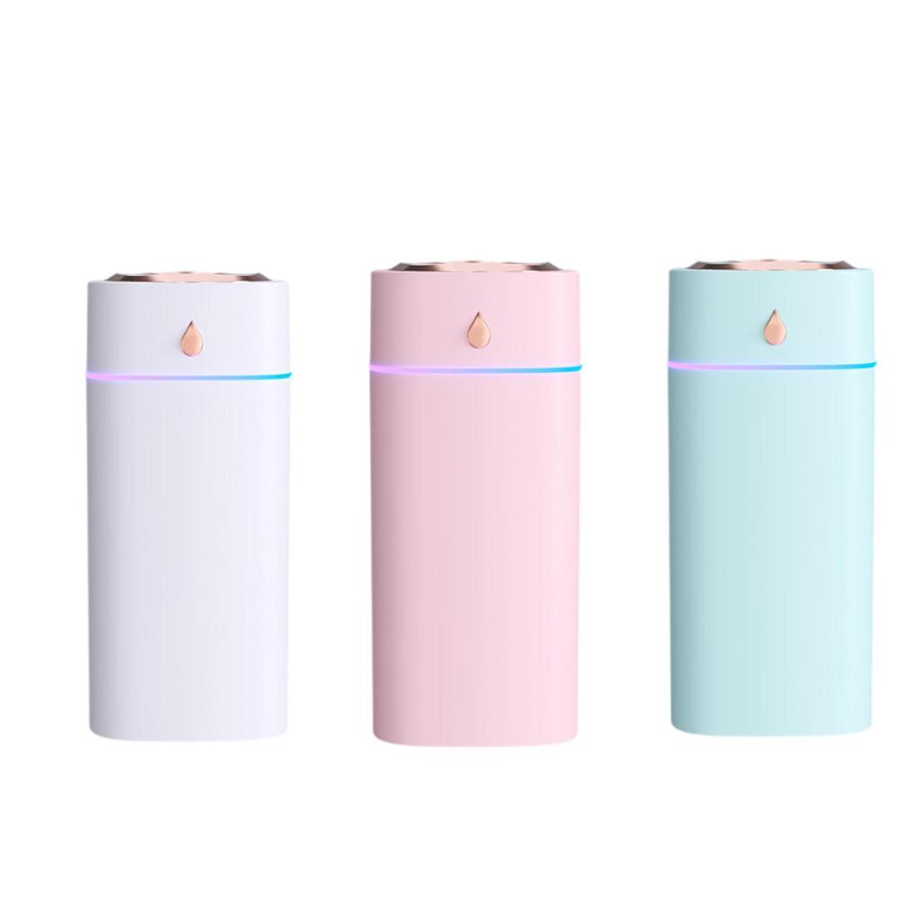 Desktop Humidifier with Atmosphere Light Quiet with 3 Outlet Air Humidifier Mini Portable for Bedroom Indoor Table Home Office