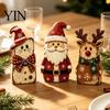 Solid Wood Seasonal Centerpiece 3Pcs Rustic Wooden Halloween Cat Tabletop Decor, Farmhouse Black Figurine Indoor Party Supplies with Witch Hat, Autumn