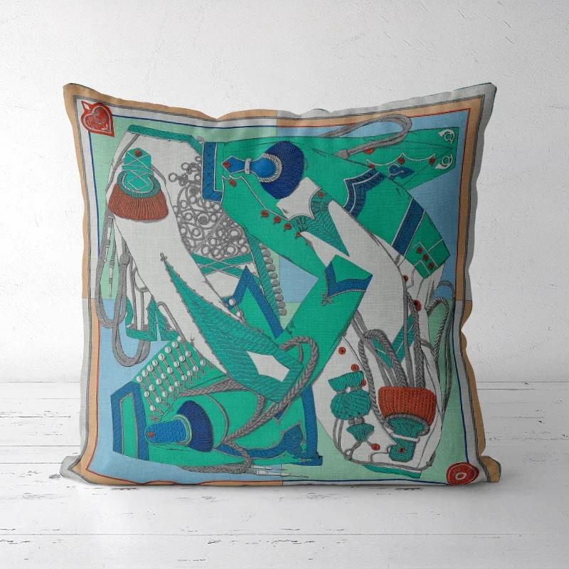 A DropShipping Christmas Home Decor Printed Cushion Cover Decorative Boho Pillowcases High-end Royal High Quality Europe