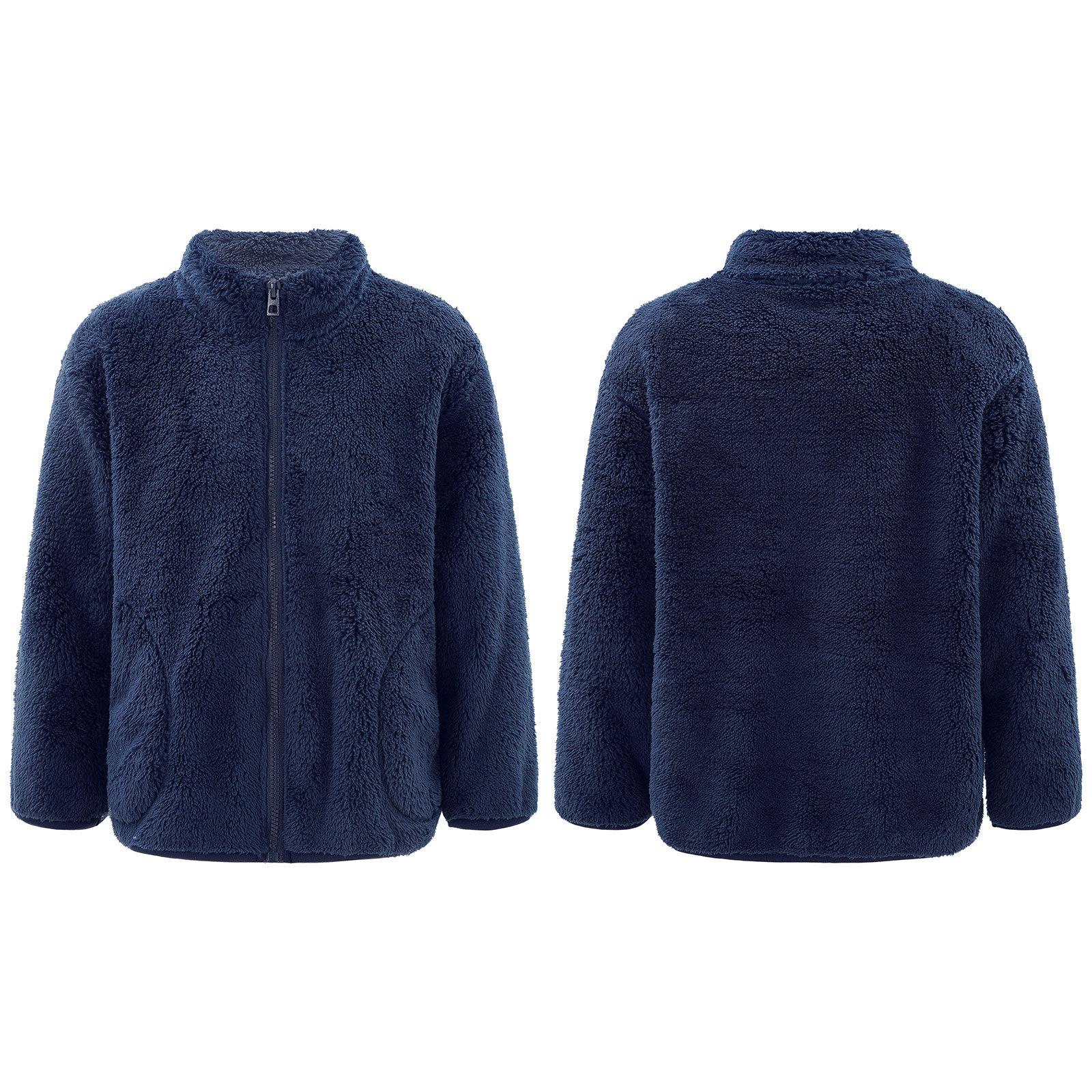 

Детская стильная одежда для мальчиков и девочек с длинным рукавом и воротником-стойкой, застежка-молния спереди, верхняя одежда для куртки 5-6 Years