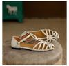 Retro Women's Baotou Buckle Strap Hollow Sandals for Spring and Summer