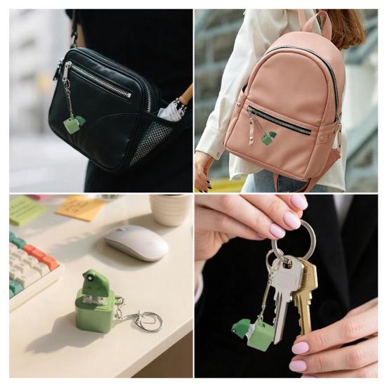 Frog Croaking Fidget Toy with Light & Sound Rechargeable Keyboard Fidget Toy Portable Anxiety Relief Fidget Keychain Sensory Decompression Gadget