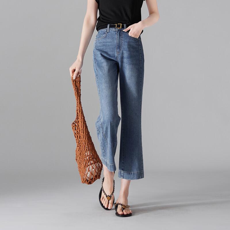 

Женские джинсы SOFSIL с высокой талией и расклешенными штанинами до щиколотки 27/M