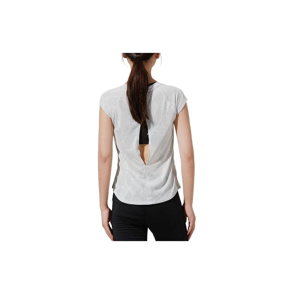 Under Armour Solid Color Breathable Sports Fitness Short Sleeve Raglan T-Shirt Women Tops Gray 1350070-014