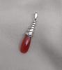 Red Onyx Sterling Silver Pendant: Handmade Healing Crystal Necklace