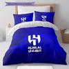 Al-Hilal Saudi FC Pattern Bedding,Quilt Set Quilt Cover Pillowcase Home Birthday Gift(1 * Duvet Cover + 2 * Pillowcase, Without Core)