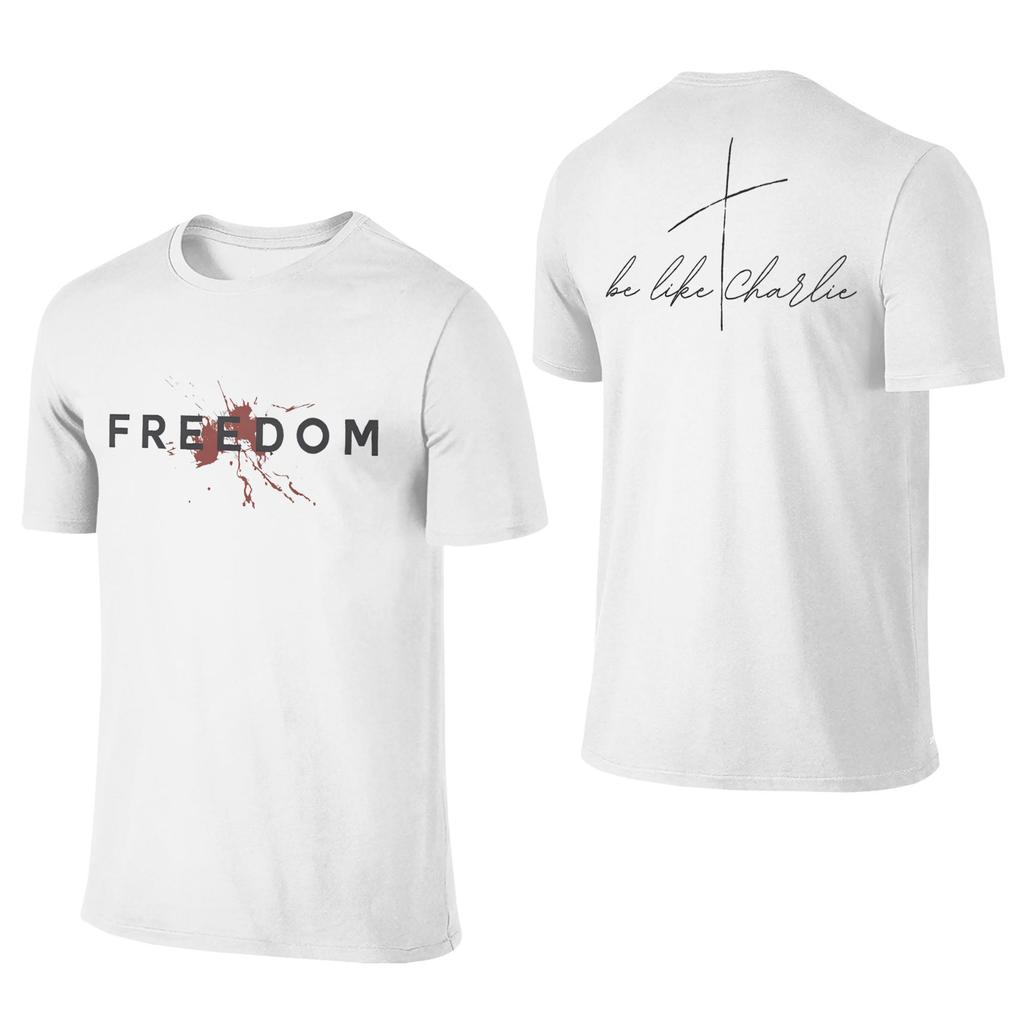 Men Women T-Shirts Freedom Charlie Kirk Eagle Prayer 100% Cotton Tee Shirt True Patriot T Shirts Clothes 2-sided Graphic Printed