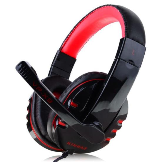 VP-X9 3.5mm Wired Over-ear Headphone HiFi Bass Surround Stereo Headset with Mic