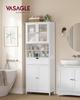 VASAGLE Storage Cabinet, Freestanding Bathroom Storage Unit with Adjustable Shelves, Drawer, Open Compartments, for Bathroom, Living Room, Kitchen
