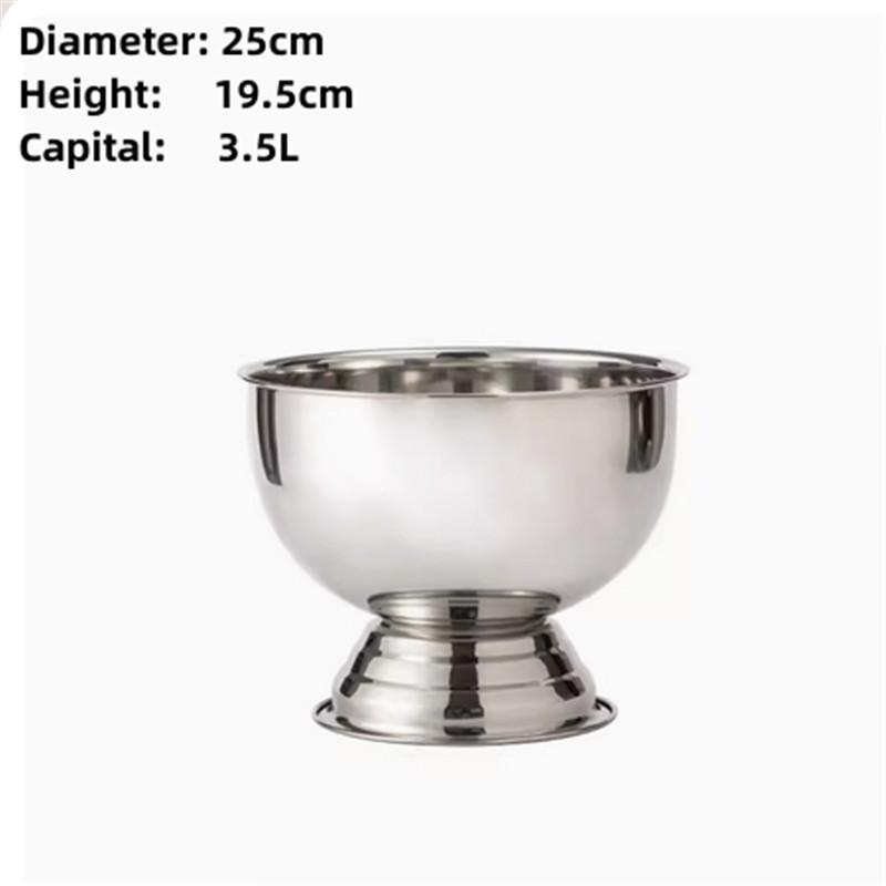 304 stainless steel Deer Head ear GOLD SILVER big ICE BUCKET BOWL CHAMPAGNE Large champagne bar bucket beer bucket basin
