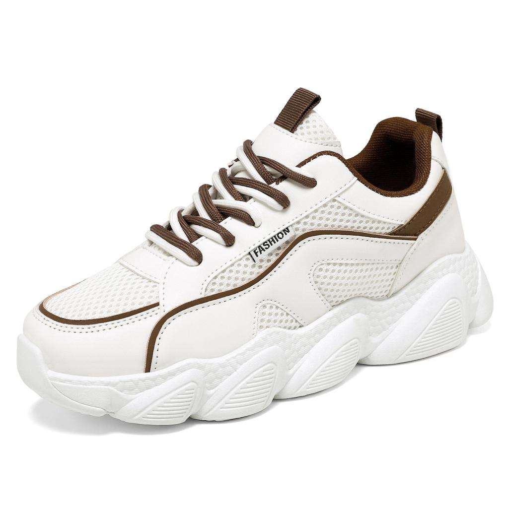 Mode Sport Trend Damen Schuhe 2024 Frühling Neu Mesh Dicke Sohle Doppelte Schnürsenkel Retro Koreanische Lässige Dad Schuhe 36-41