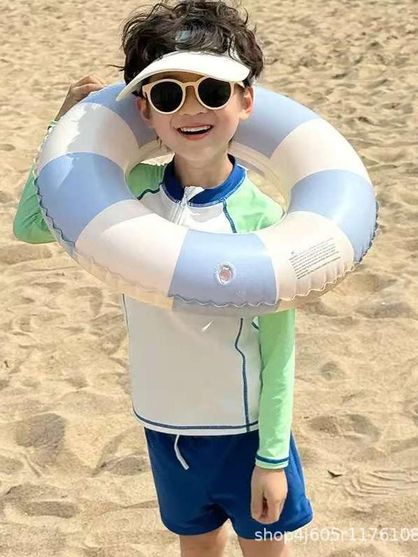 Boys' Toddler Long Sleeve Sun Protection Swimsuit Set - Quick Dry for Beach & Hot Springs