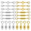 A95D-Magnetic Necklace Clasp And Closures 20 Pcs, 14K Gold And Silver, Strong Magnet Jewelry Connectors