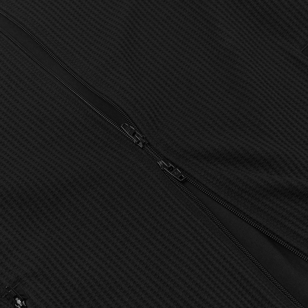adidas Originals Waffle Striped Casual Long Sleeve Retro Sports Stand Collar Jacket Unisex Jacket Black JW0110