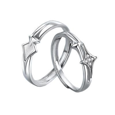 Romance Star Themed Couple Rings Representing Elegant Love Suitable For Anniversaries and Valentines Day Outfits