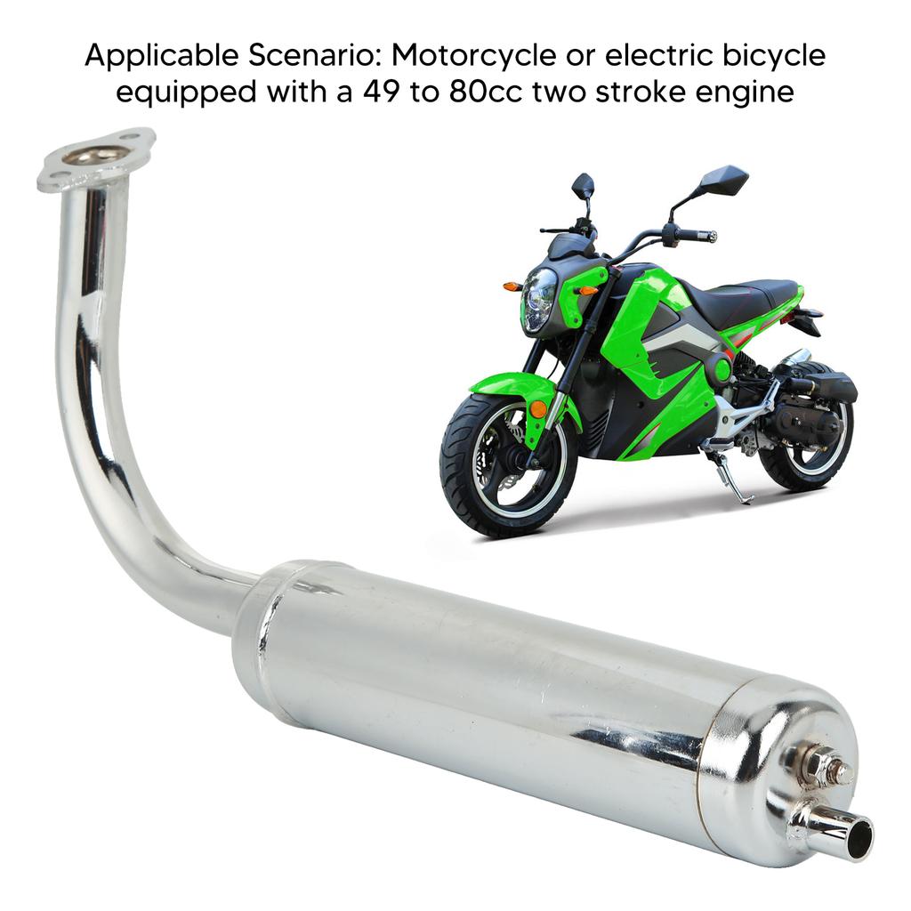 40MM 49 to 80 Motorcycle Exhaust Pipe Anodized Fit for 26in 28in Electric Motorbike