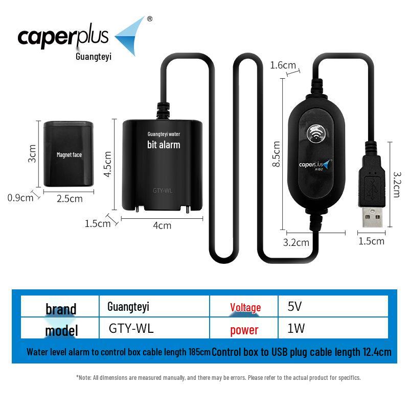 

Датчик уровня воды Guangteyi WiFi с мобильными оповещениями о высоком/низком уровне – Идеально подходит для аквариумов