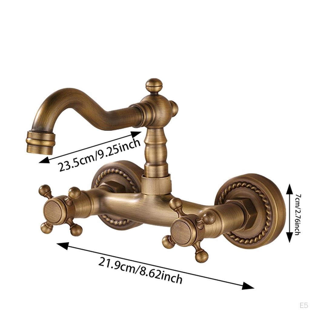 Mounted Kitchen Faucet And Cold Water, Flexible Mixer Tap with Double Handle for Restaurant, RV,