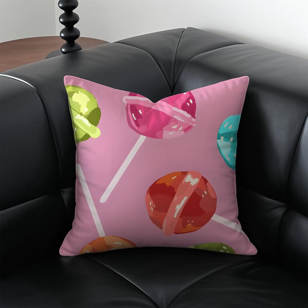 Süße Zarte Niedliche Hand Süßigkeiten Kissenbezug Kissenbezug Milbendicht Unsichtbarer Reißverschluss seidiger Plüschkissen