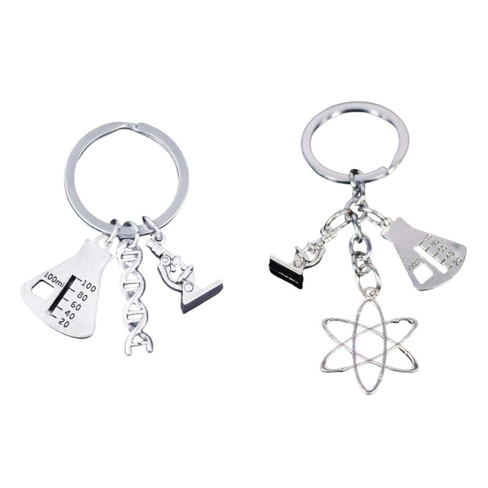 

Стильная фляга из сплава и брелок-подвеска в виде микроскопа, портативный аксессуар для учителей, исследователей и любителей науки 6052