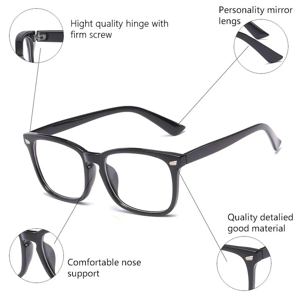 Blue Light Blocking Glasses Square Nerd Eyeglasses Frame Anti Blue Ray Computer Game Glasses Lentes Mujer