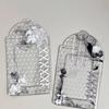 1/2Pcs Floral Polka Dot PVC Card Holder Scratch Resistant Kpop Photocard Organizer Pouch for Daily Use
