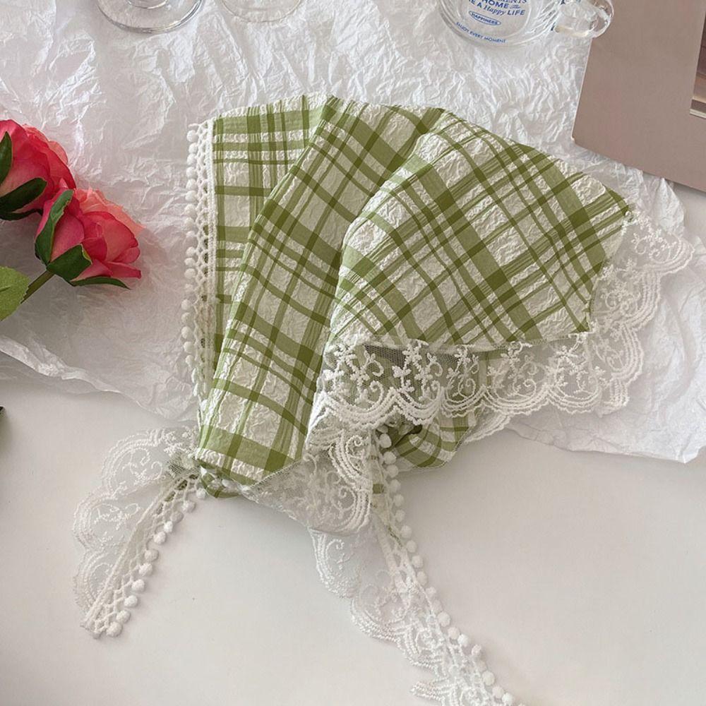 Lattice Triangle Bandana Turban Triangle Scarf Vintage Lace Hair Scarf  Ladies