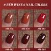 2025 Red Retro Whitening Caramel Gel Nail Polish Set for Manicure