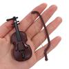 Home Decor Crafts Violin Model 1/12 Miniature Violin Dollhouse Toys Mini Musical Instruments  Decor