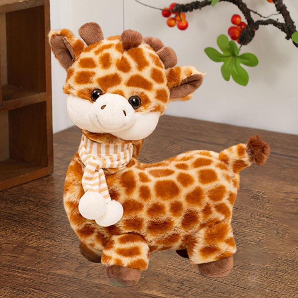 Giraffe Pillow Toy Doll Stuffed Animal Decorative Soft Cartoon Children Kids Birthday Gift for