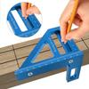 3D Multi Angle Msuring Ruler 45 90 Degree Aluminum Alloy Woodworking   Protractor Miter