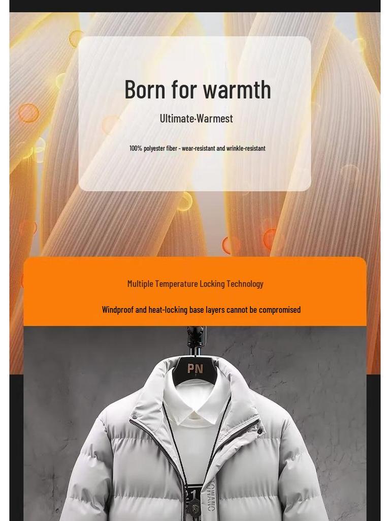 Men's Korean Style Slim Fit Winter Jacket - 2022 Cotton Casual