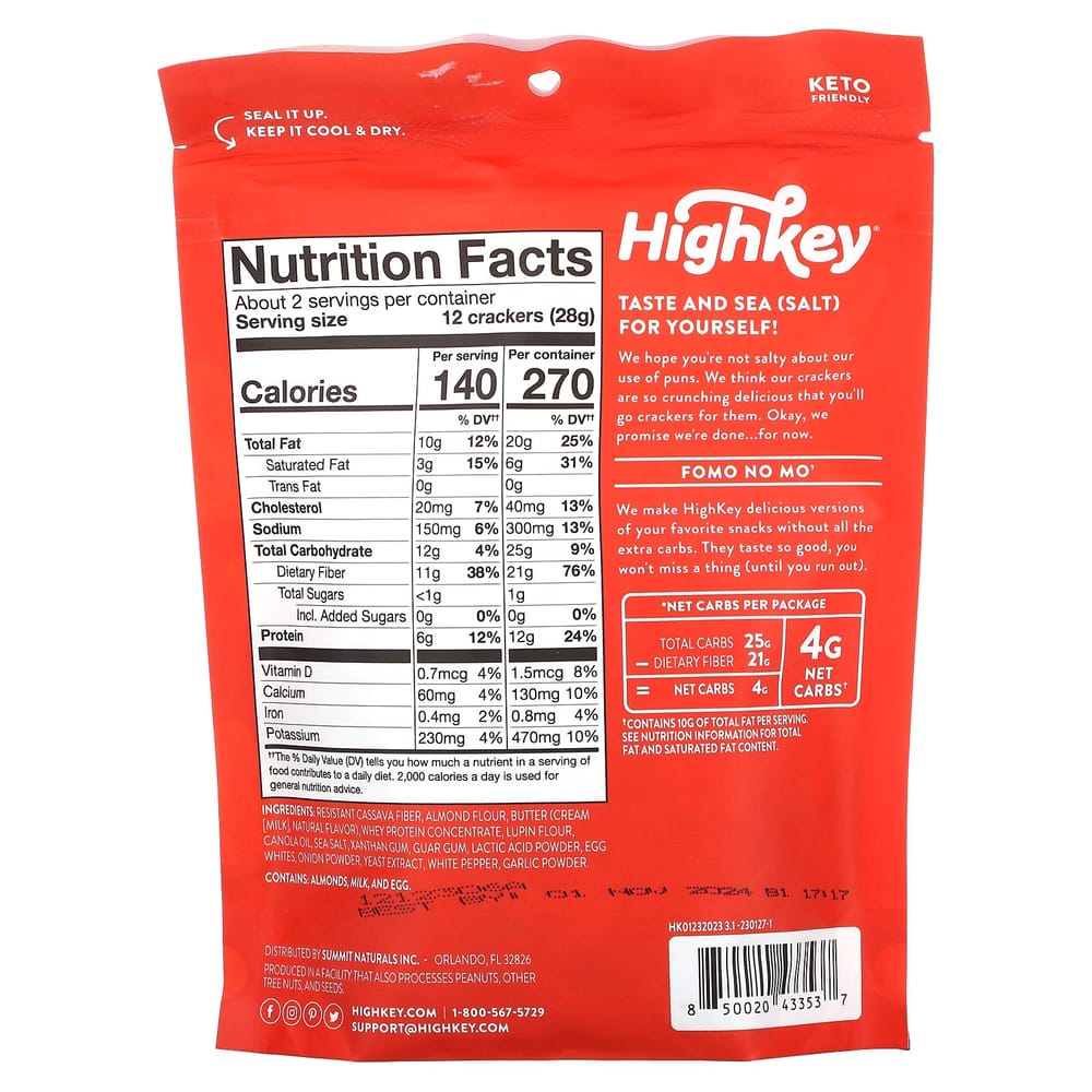 iHerb Almond Flour Crackers Sea Salt 56.6g (2oz)