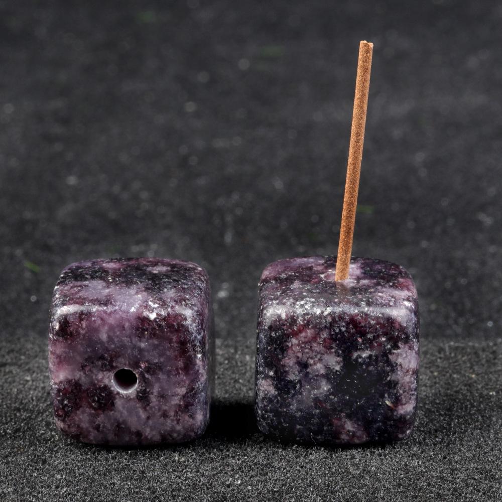 Natural Crystal Stone Square Incense Holder Base Crystal Aroma Stone Incense Holder Home Decoration Interior Decoration