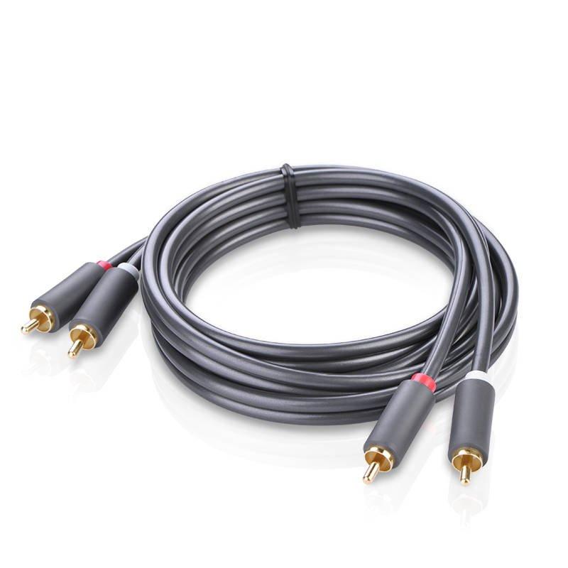 Przewód 2Rca (Cinch) Do 2Rca (Cinch) Ugreen  Av104 3M (Czarny)