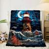 Lighthouse In Stormy Sea Blanket Flannel Blanket Throw Blanket Sofa Cover Blanket Soft Premium Blanket Picnic Blanket Tv Blanket Gifts