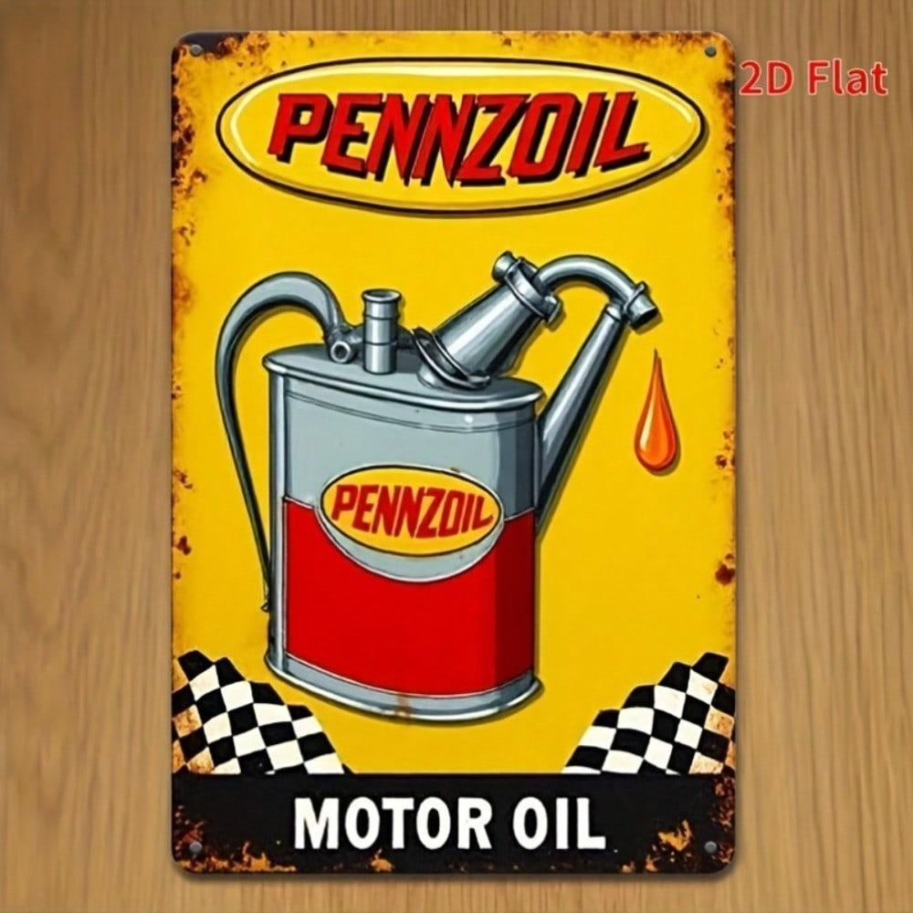Vintage Pennzoil Motor Oil Metal Tin Sign Retro Wall Art Decor 8x12 Inch Durable Iron Garage Bar Home Decoration