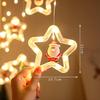Christmas Lights LED String Lights USB Powered Fairy Lights with 8 Modes Santa Star Curtain Lights for Bedroom Window Xmas Tree Party Decorations