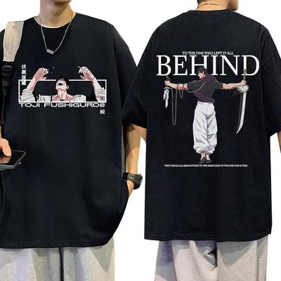 Anime Jujutsu Kaisen Fushiguro Toji Printed T-shirt Men Women Clothing Fashion Hip Hop Oversized T Shirts Cotton Casual T-shirts