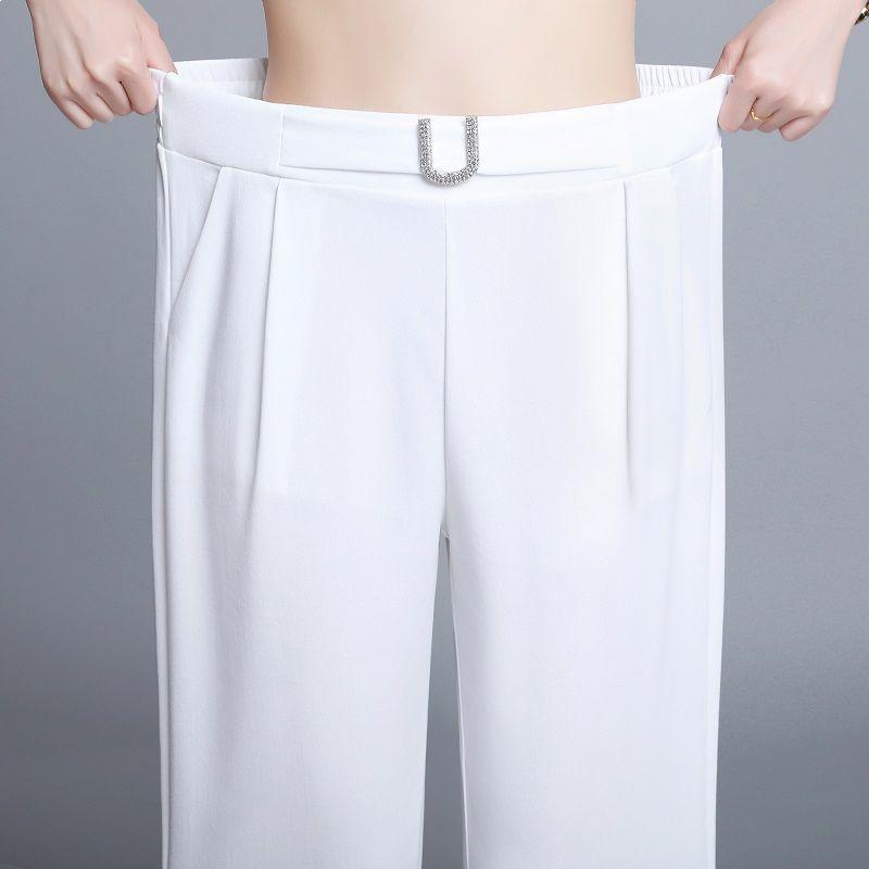 Women's Ice Silk High Waist Skinny Harem Pants - Slimming, Versatile, Trendy Suit Trousers