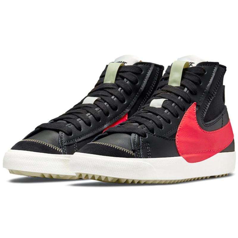 Nike Blazer Mid 77 Jumbo Schwarz Leuchtendes Karmesinrot Sneaker Skateboard Schuhe DD3111-001