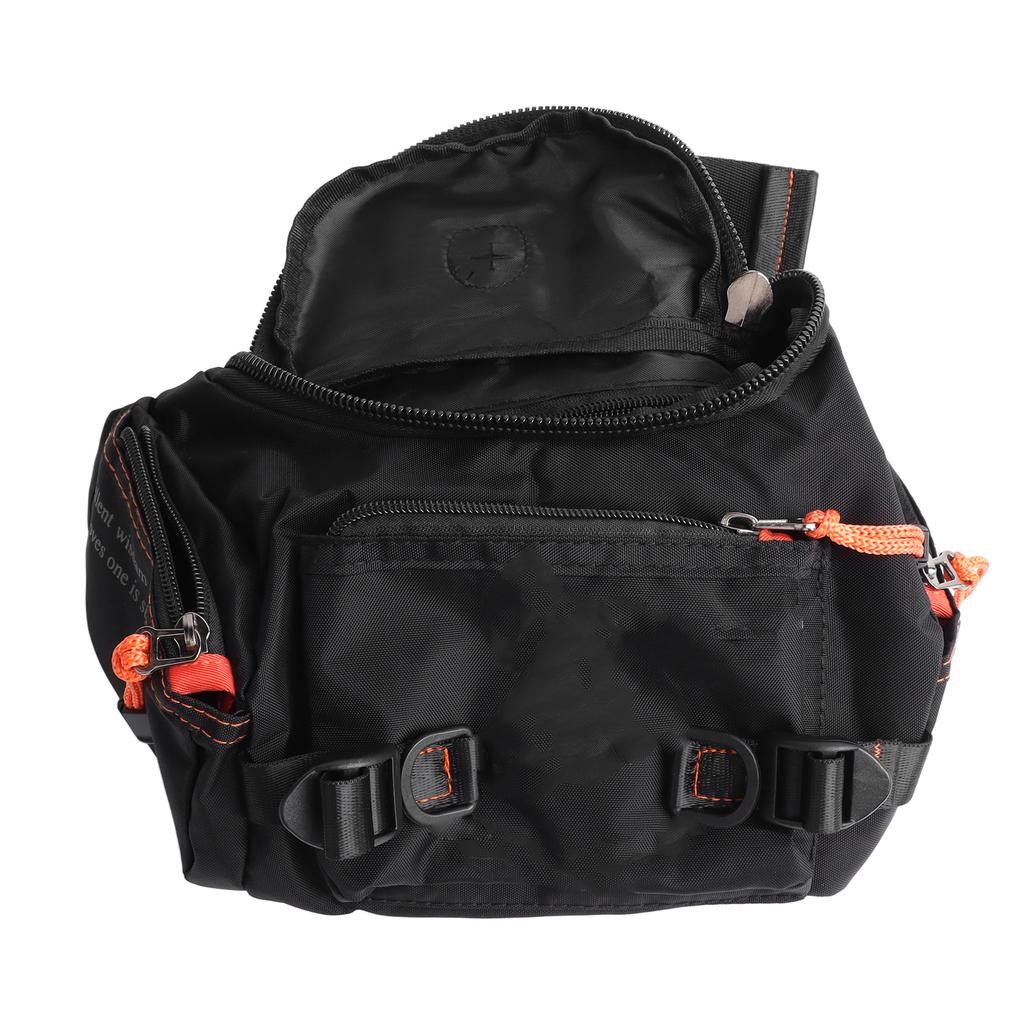 Men Fanny Pack Waterproof Bumbag Travel Outdoor Sports Cycling Climbing Multifunctional High Capacity Waist Bag Black S