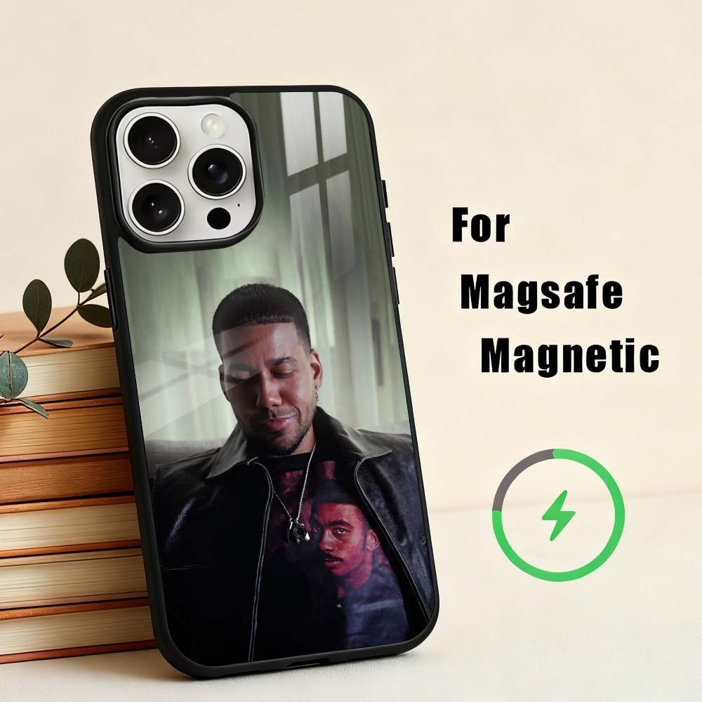 Singer R-Romeo Santos  Phone Case For iPhone17,16,15,14,13,12,11 Plus,For Magnetic Wireless Charge Cover