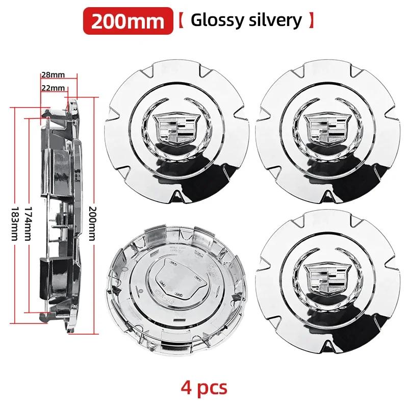 140mm 168mm 200mm 203mm 4pcs Wheel Center Hub Cover Caps Accessories for Cadillac Escalade SRX Auto Tire Emblem Car Styling