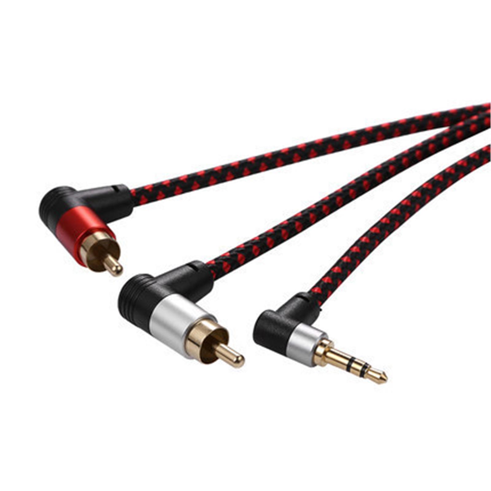 

3.5mm RCA Male Connector Jacks Stereo Cable Y Plug to 2 RCA Male Adapter 3.5 Music Socket Connector to Headphone